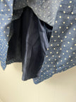 Comme Toi Blue and White Polka Dots A-Line Midi Dress Size Medium