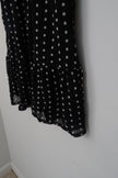 CATO Black and White Polka Dot A Line Midi Dress Size Medium