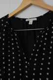 CATO Black and White Polka Dot A Line Midi Dress Size Medium