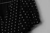 CATO Black and White Polka Dot A Line Midi Dress Size Medium