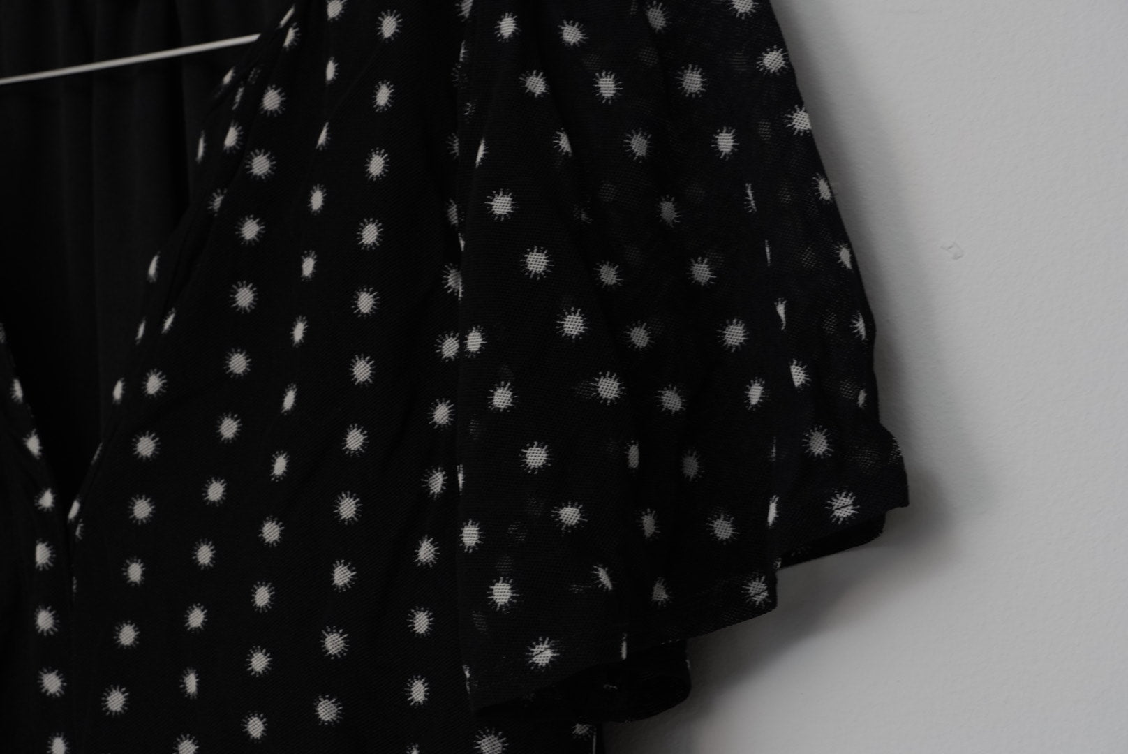 CATO Black and White Polka Dot A Line Midi Dress Size Medium