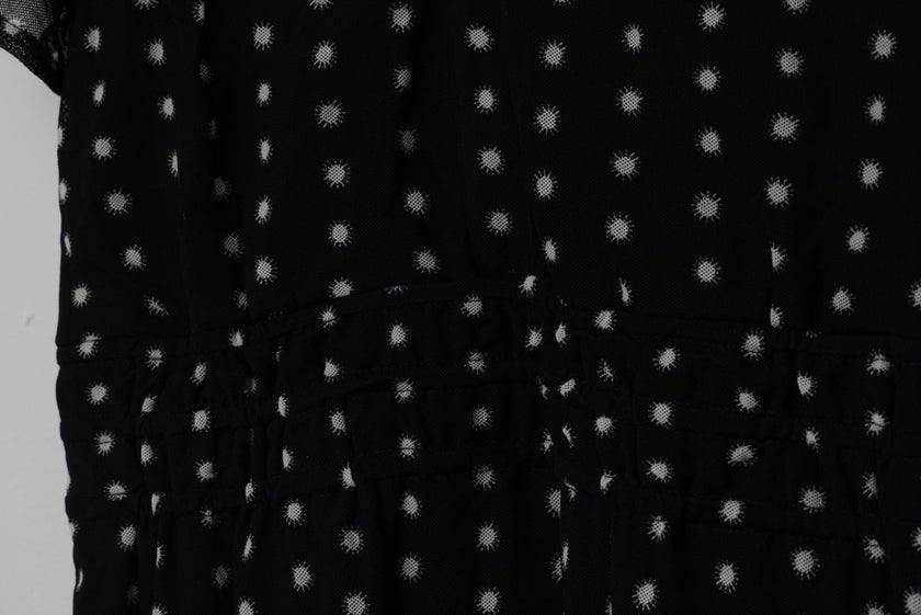 CATO Black and White Polka Dot A Line Midi Dress Size Medium