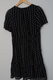 CATO Black and White Polka Dot A Line Midi Dress Size Medium