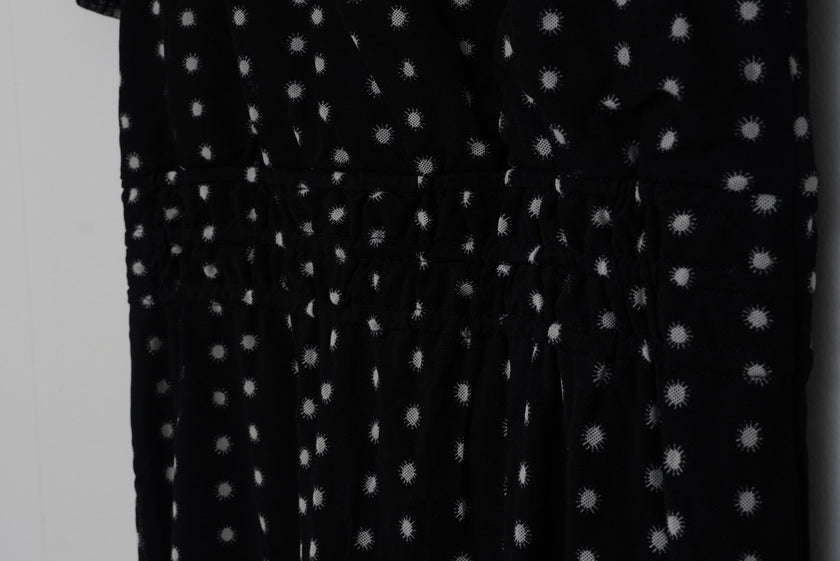CATO Black and White Polka Dot A Line Midi Dress Size Medium