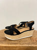 Material Girl Black Platform Sandals Size 7