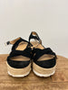 Material Girl Black Platform Sandals Size 7