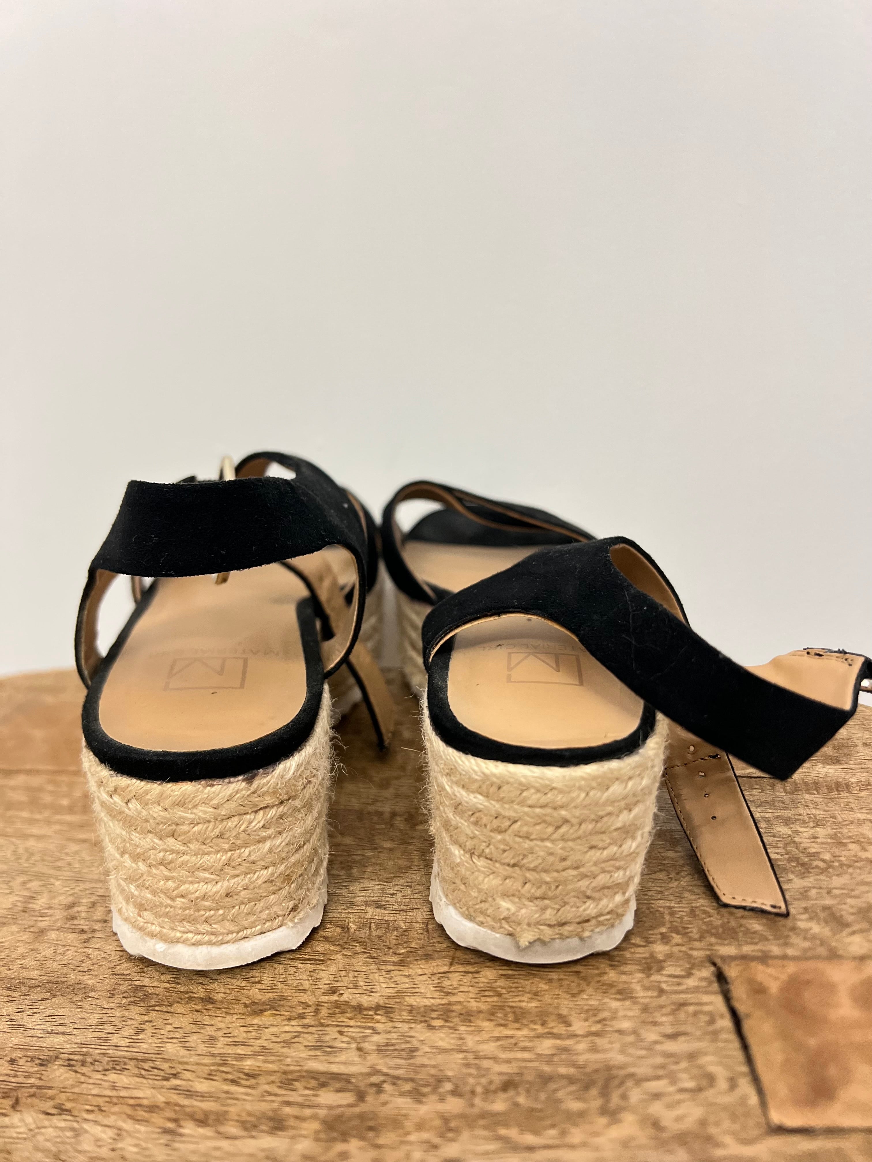 Material Girl Black Platform Sandals Size 7