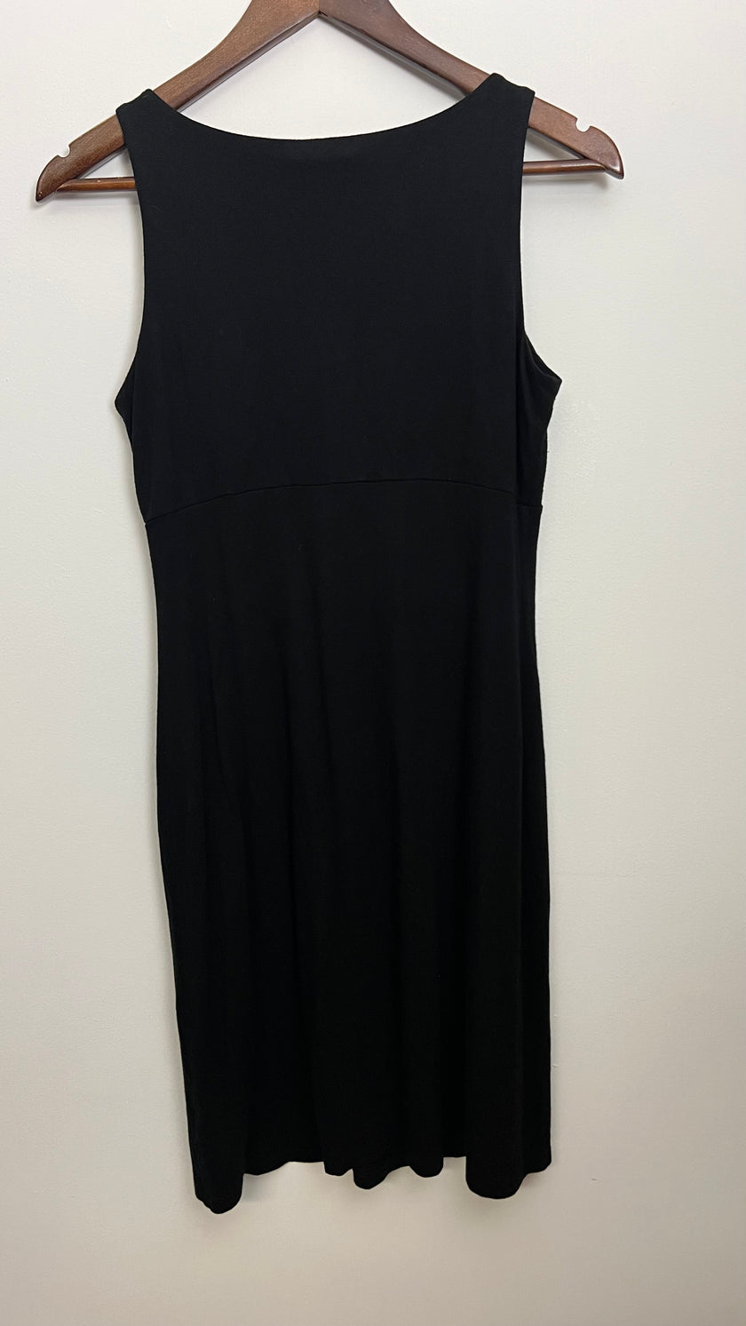 Talbots Black Sleeveless Midi Dress Size XS