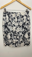 Talbots Black and White Floral Pencil Skirt Size 4