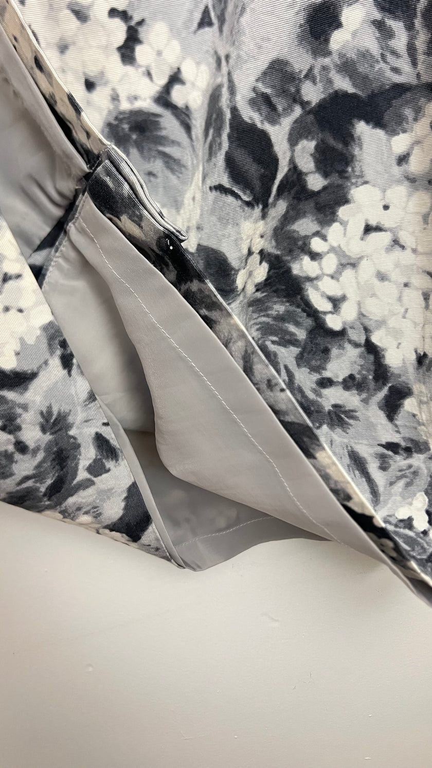 Talbots Black and White Floral Pencil Skirt Size 4