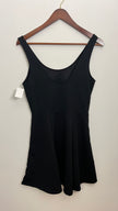 Divided H&M Black Ribbed Sleeveless Skater Dress Size 8