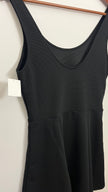 Divided H&M Black Ribbed Sleeveless Skater Dress Size 8