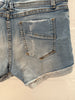 L&M Jeans Light Wash Mid-Rise Distressed Denim Shorts Size Medium