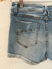 L&M Jeans Light Wash Mid-Rise Distressed Denim Shorts Size Medium