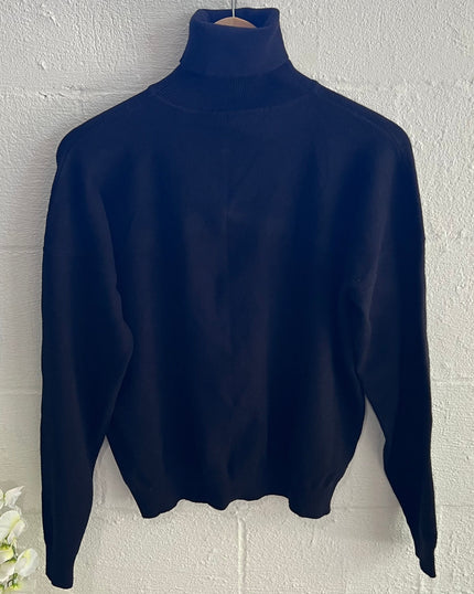 Fashion Nova Black Knit Turtleneck Size Small