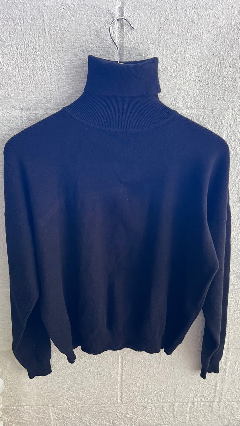 Fashion Nova Black Knit Turtleneck Size Small