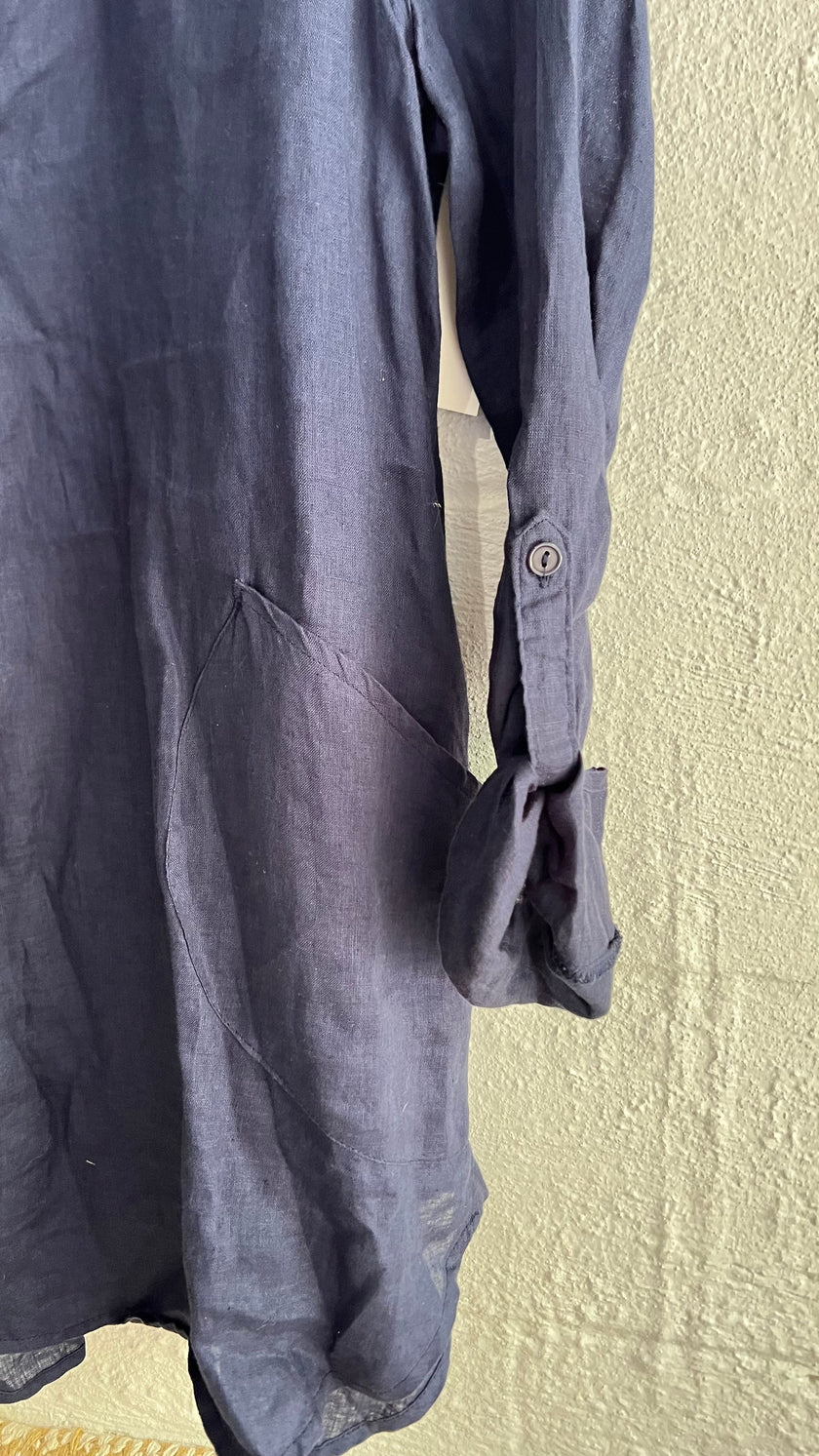 Cynthia Blue Beachwear Cover-Up Size Medium