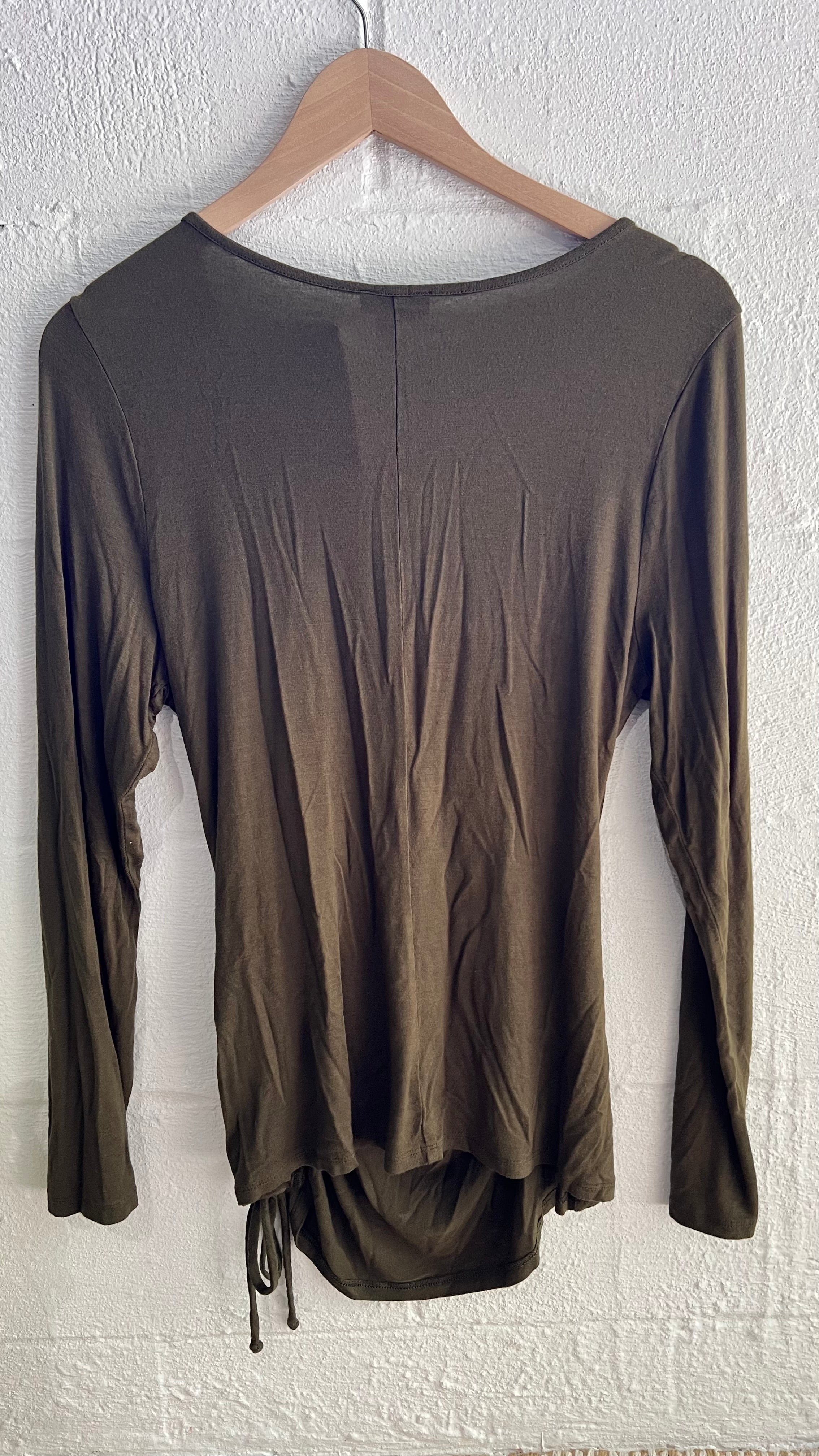 Venus Brown Long Sleeve Knit Top Size Large
