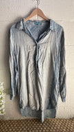 Blue Island Blue Long Sleeve Top Size Medium