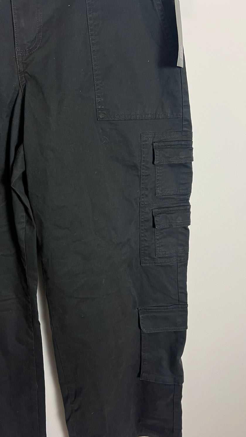 Black Wide-Leg Utility Cargo Pants Wild Fable Size XL