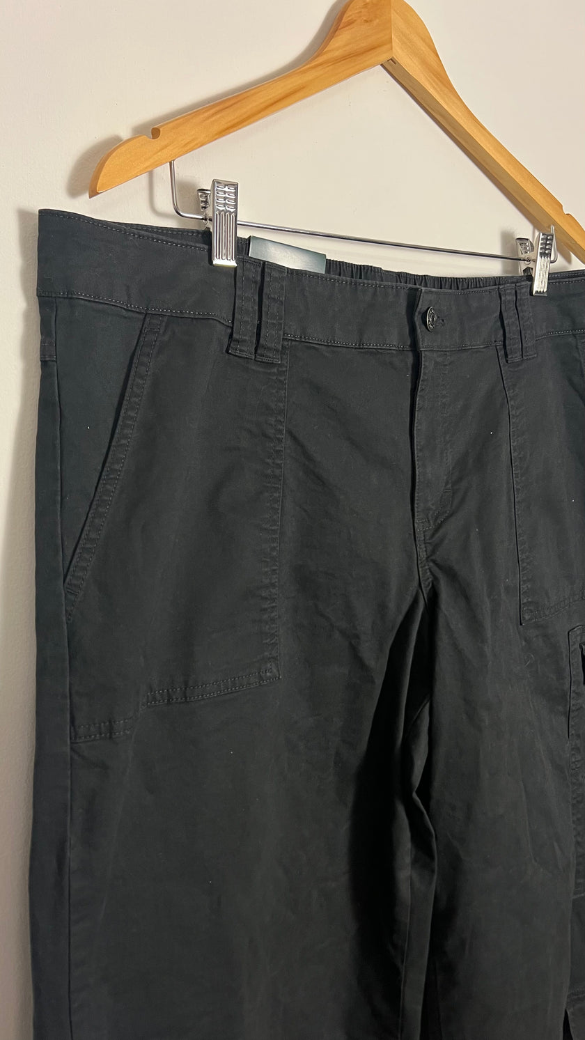 Black Wide-Leg Utility Cargo Pants Wild Fable Size XL