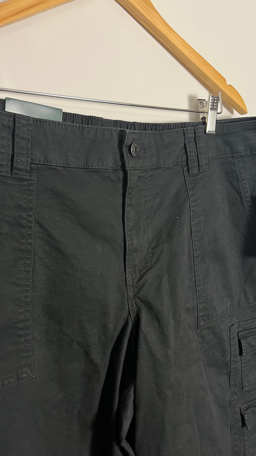 Black Wide-Leg Utility Cargo Pants Wild Fable Size XL