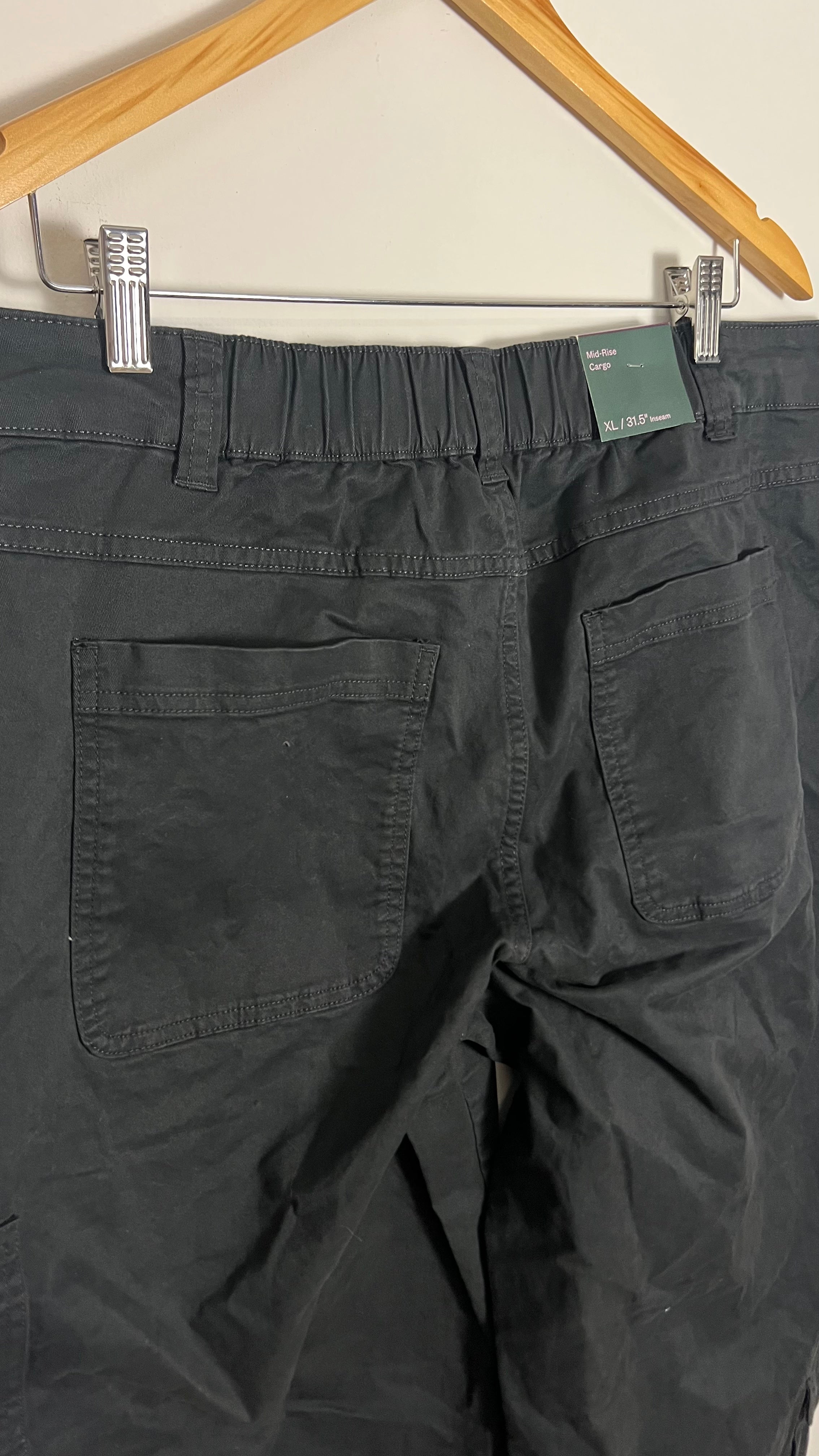 Black Wide-Leg Utility Cargo Pants Wild Fable Size XL