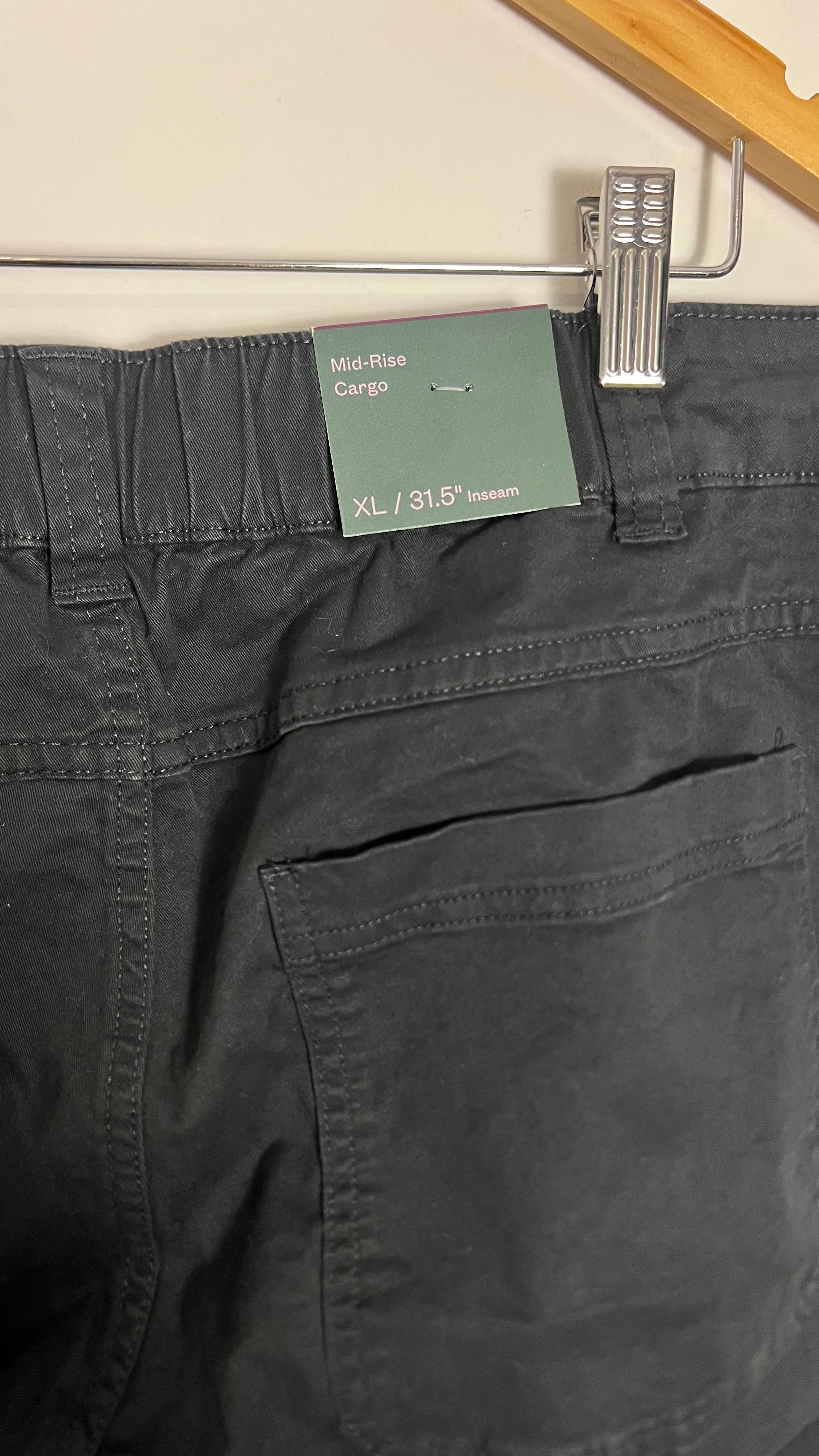 Black Wide-Leg Utility Cargo Pants Wild Fable Size XL