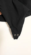 Auden 4-Way Stretch Short-Sleeve Bodysuit in black Size Large