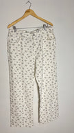 H&M High-Waisted Wide Leg Floral Print Jeans Size 14