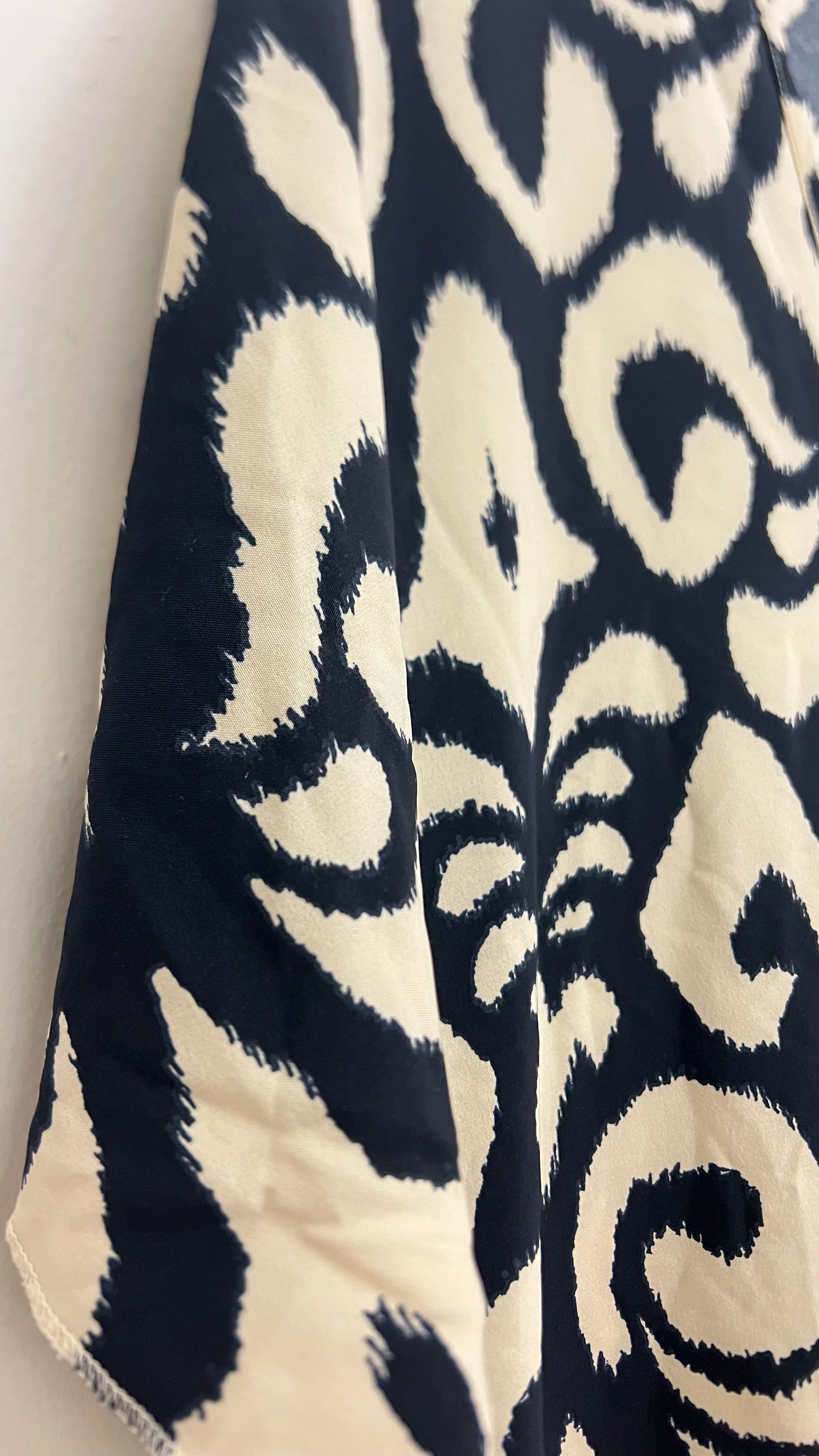 Ivory and Black Maxi Slip Dress Size OS