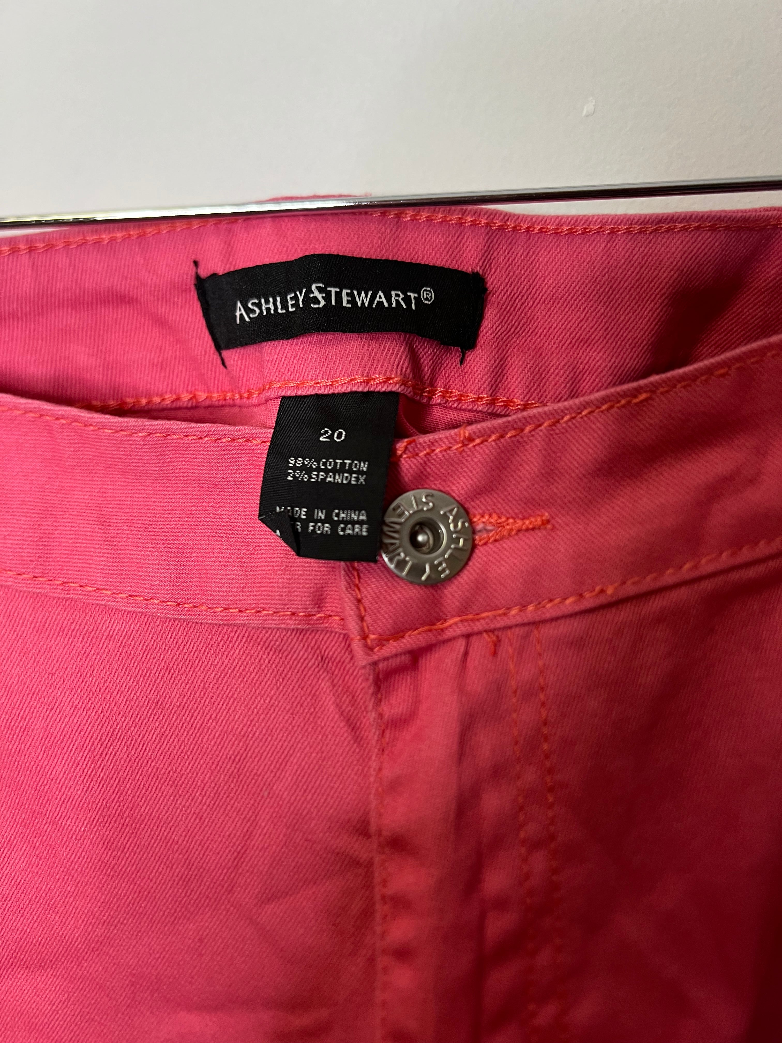 Ashley Stewart Women's Pink Stretch Skinny/Ankle Pants - Size 20