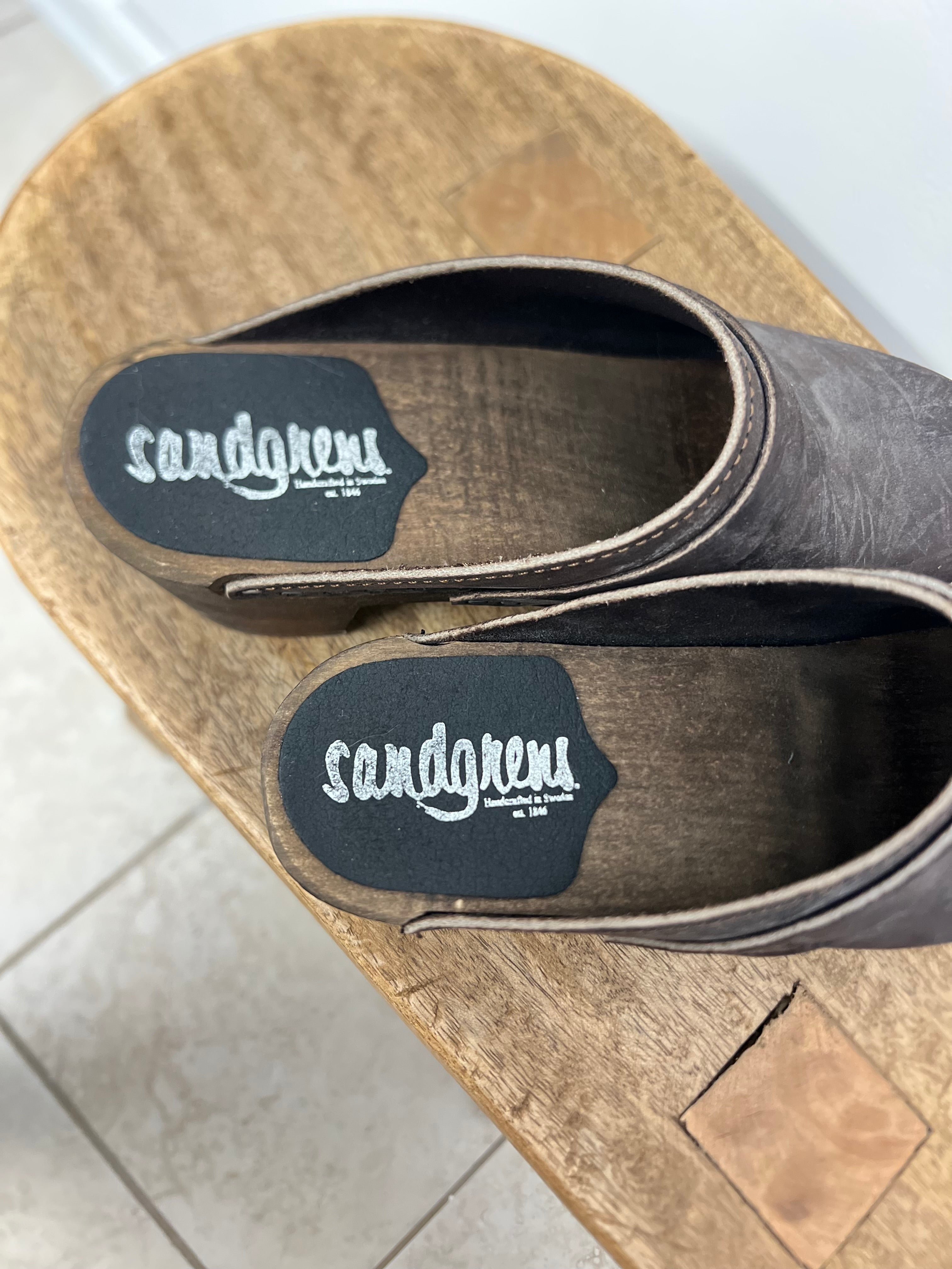 Sandgrens Dublin Classic Clog Mule in Fudge Size 37