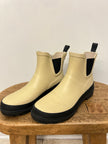 Women's Waterproof Rain Boots - Size 8 Wide - Tan/Black