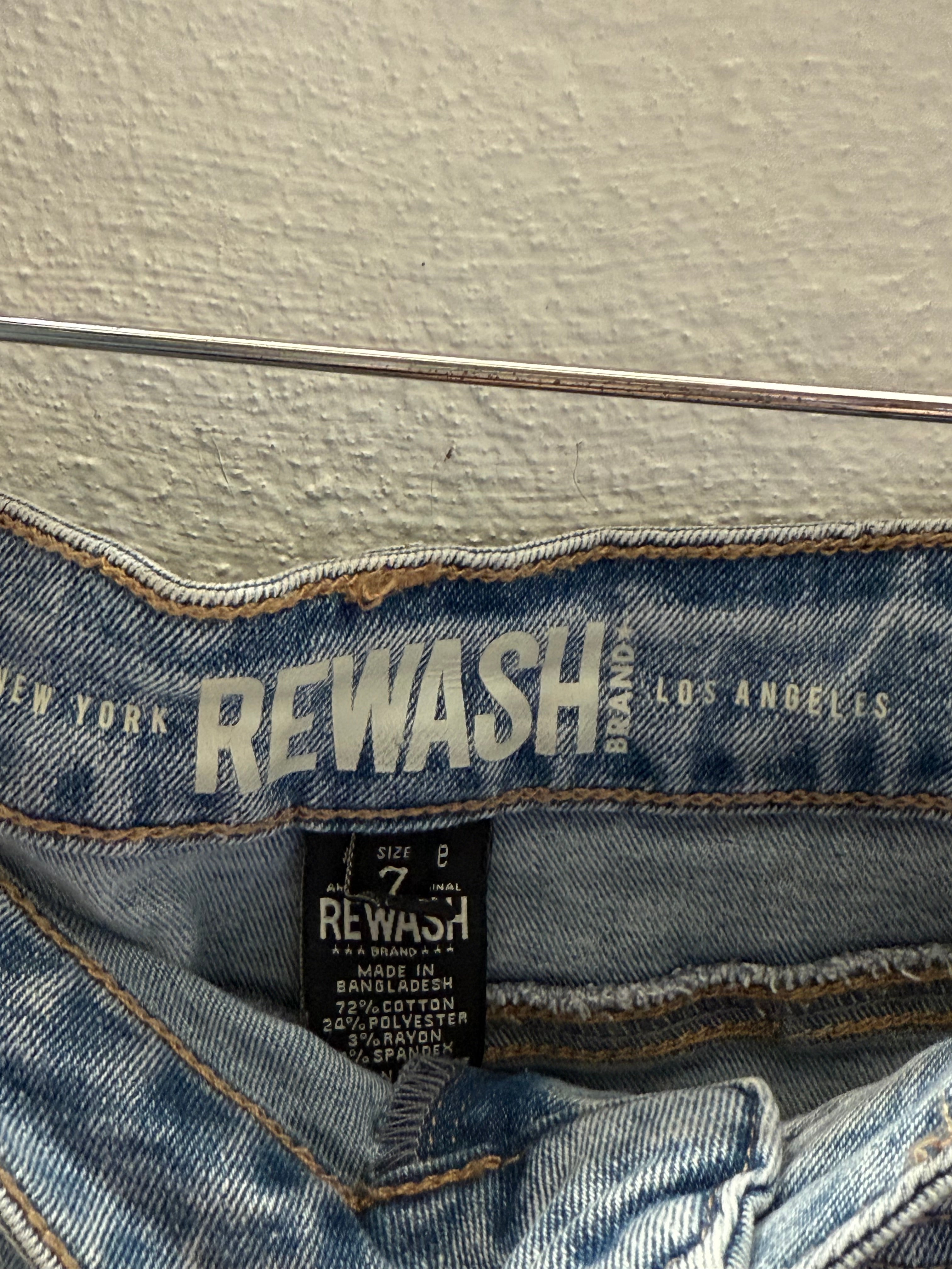 Rewash Denim Mini Skirt Size 7