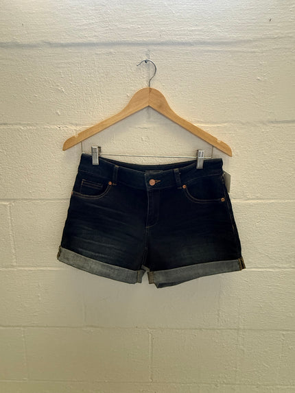 New York & Company Dark Wash Cuffed Denim Shorts Size 4