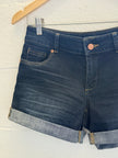 New York & Company Dark Wash Cuffed Denim Shorts Size 4