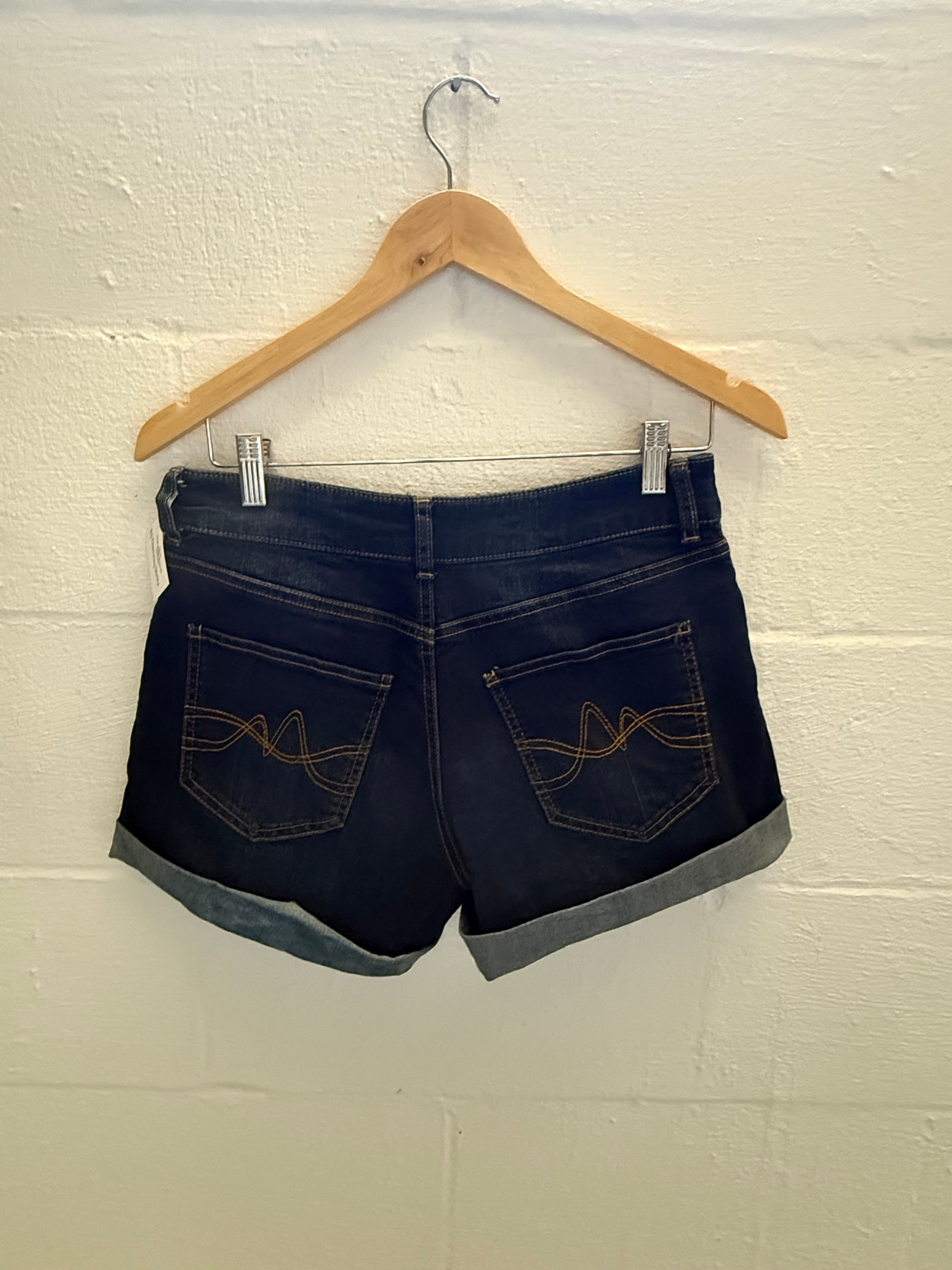 New York & Company Dark Wash Cuffed Denim Shorts Size 4