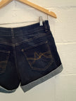 New York & Company Dark Wash Cuffed Denim Shorts Size 4