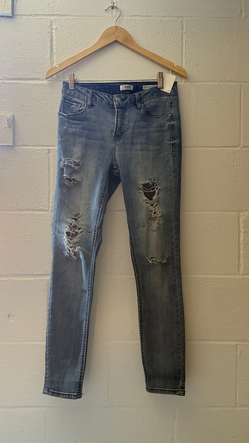 Kensie Jeans Medium Wash Mid Rise Knockout Skinny Jeans Size 4/27