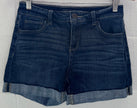 Dark Wash Mid-Rise Cuffed Shorts Time and Tru Size 6