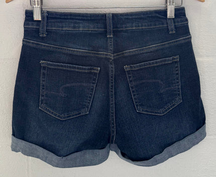 Dark Wash Mid-Rise Cuffed Shorts Time and Tru Size 6