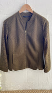 IsaacMizrahiLive Olive Green Quilted Jacket Size XXS