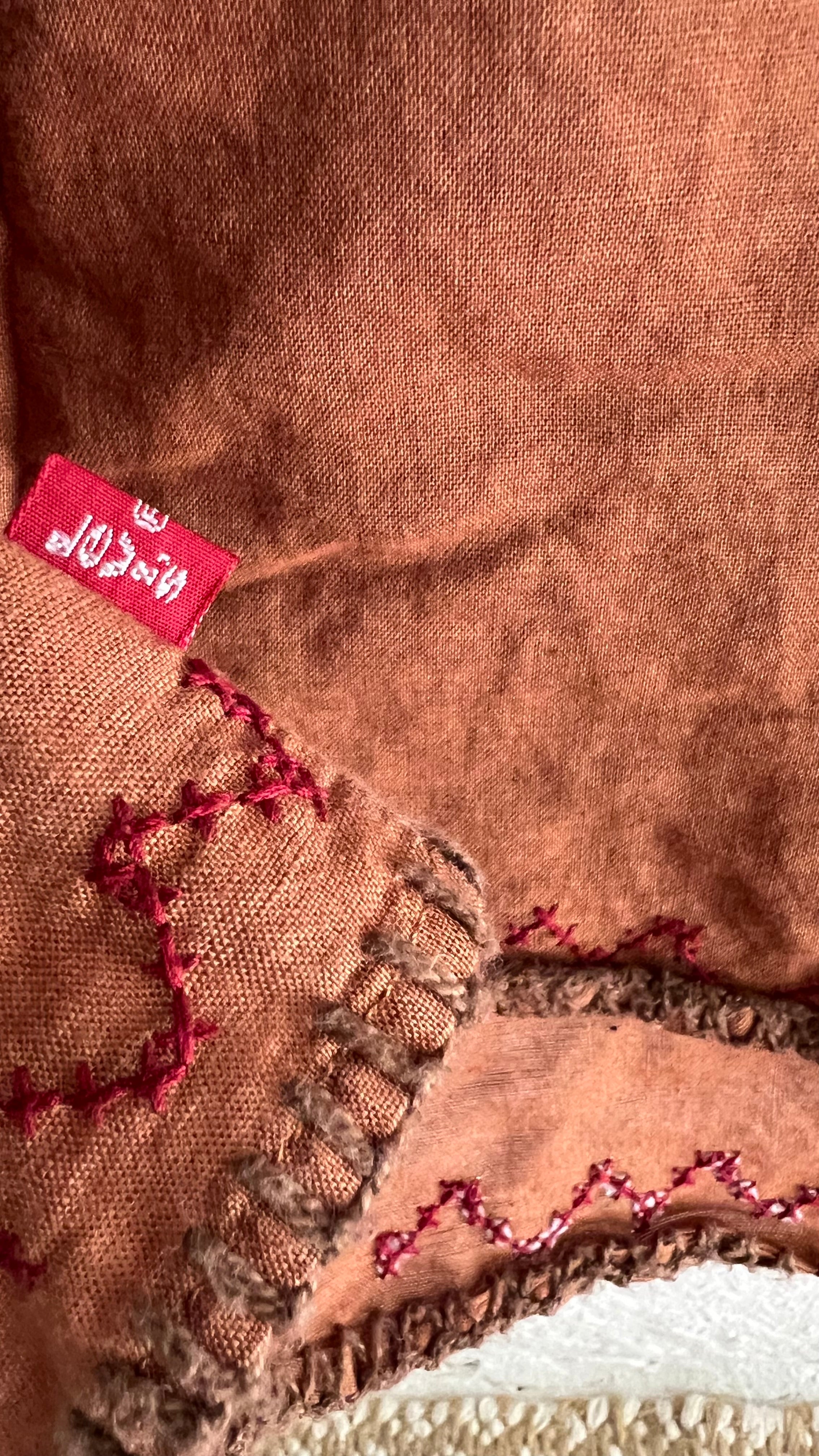 Levis Linen Babydoll Tank Top with Hand Crafted Embroidery Size XL