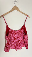 No Boundaries Red Tie Front Lace Tank Top Size XL