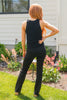 Previous Engagement Halter Neck Sweater Tank in Black