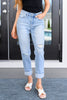 Judy Blue - Sam Mid Rise Star Pocket Boyfriend Jeans