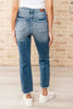 Judy Blue - Sammy High Waist Distressed Crop Straight Leg Jeans