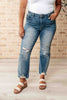 Judy Blue - Sammy High Waist Distressed Crop Straight Leg Jeans