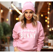 Pink and White Snow Bunny Sweater